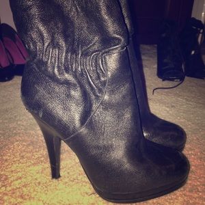 Michael Kors genuine leather scrunch booties